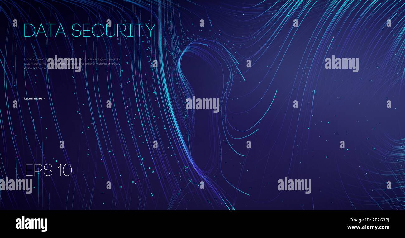 Network security protection lock. Information technology cyber security. IT teamwork cloud email data protection. Vector illustration. Stock Vector