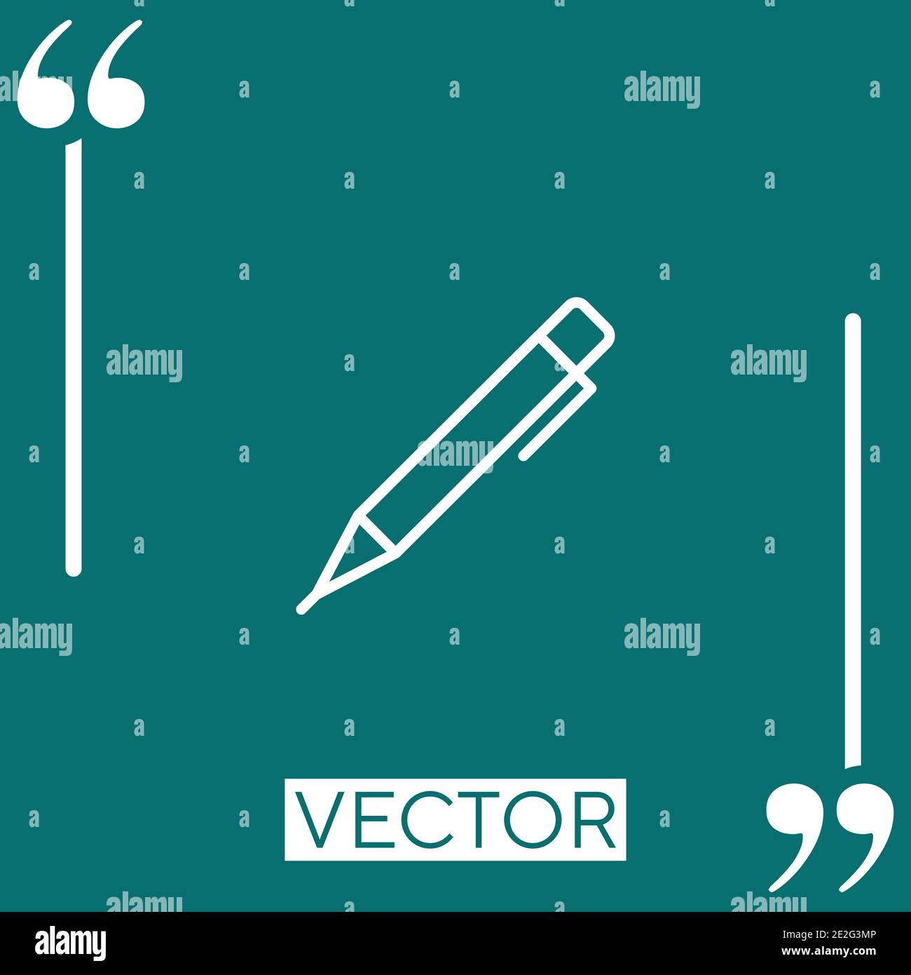 pen vector icon Linear icon. Editable stroke line Stock Vector