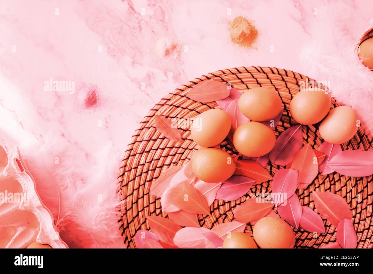 Pastel pink Easter Eggs Stock Photo