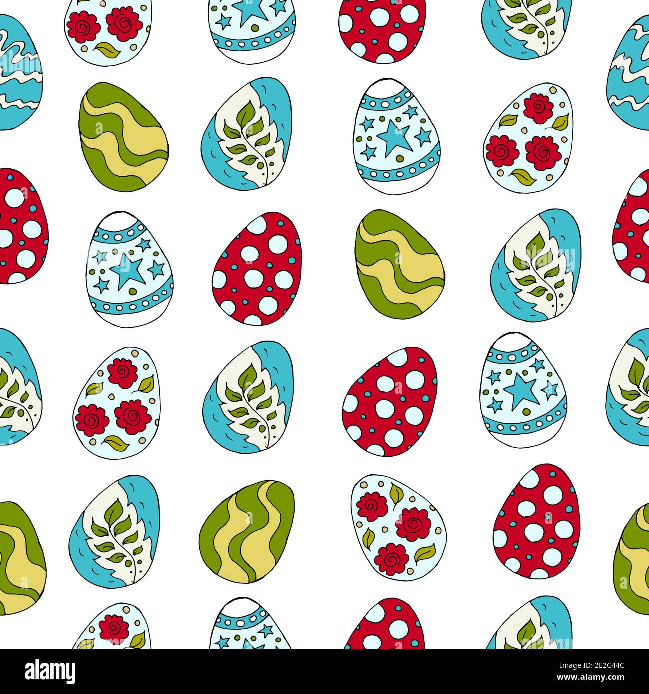 Festive textiles packaging. Seamless pattern, background. Happy Easter. Blue palette Stock Vector