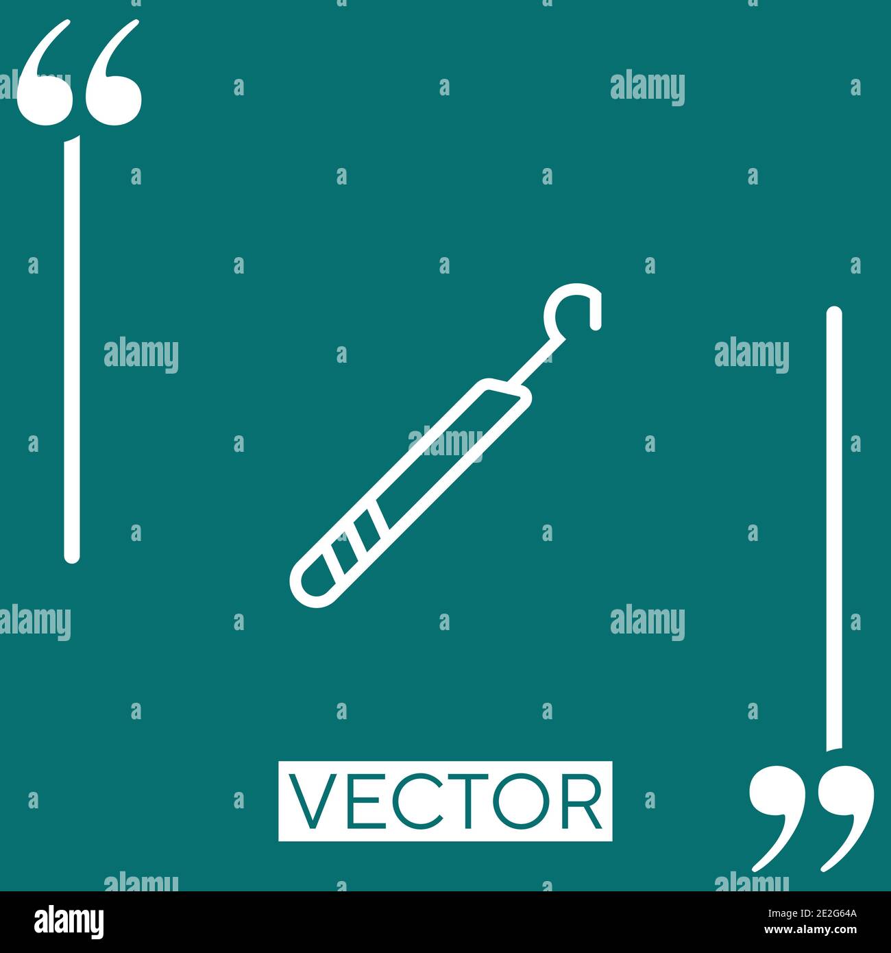 periodontal scaler vector icon Linear icon. Editable stroke line Stock Vector