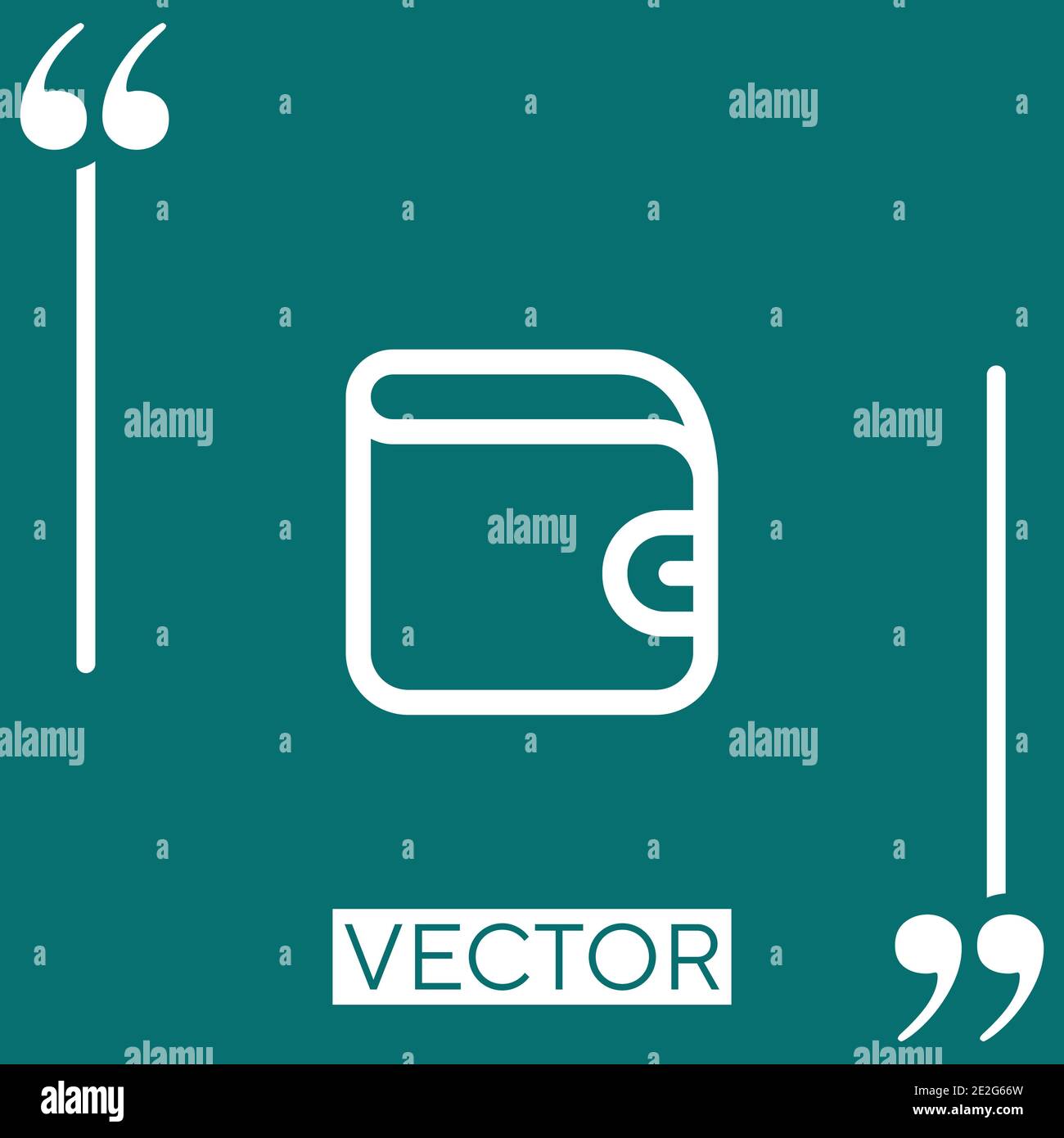 wallet with zipper vector icon Linear icon. Editable stroke line Stock Vector