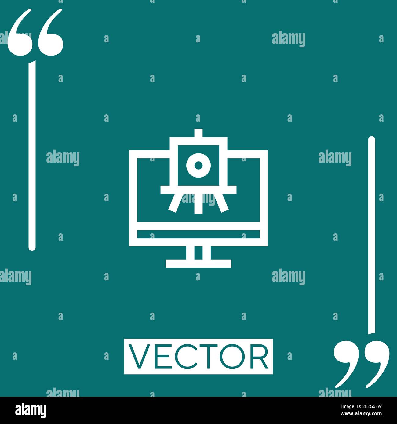 art lessons vector icon Linear icon. Editable stroked line Stock Vector
