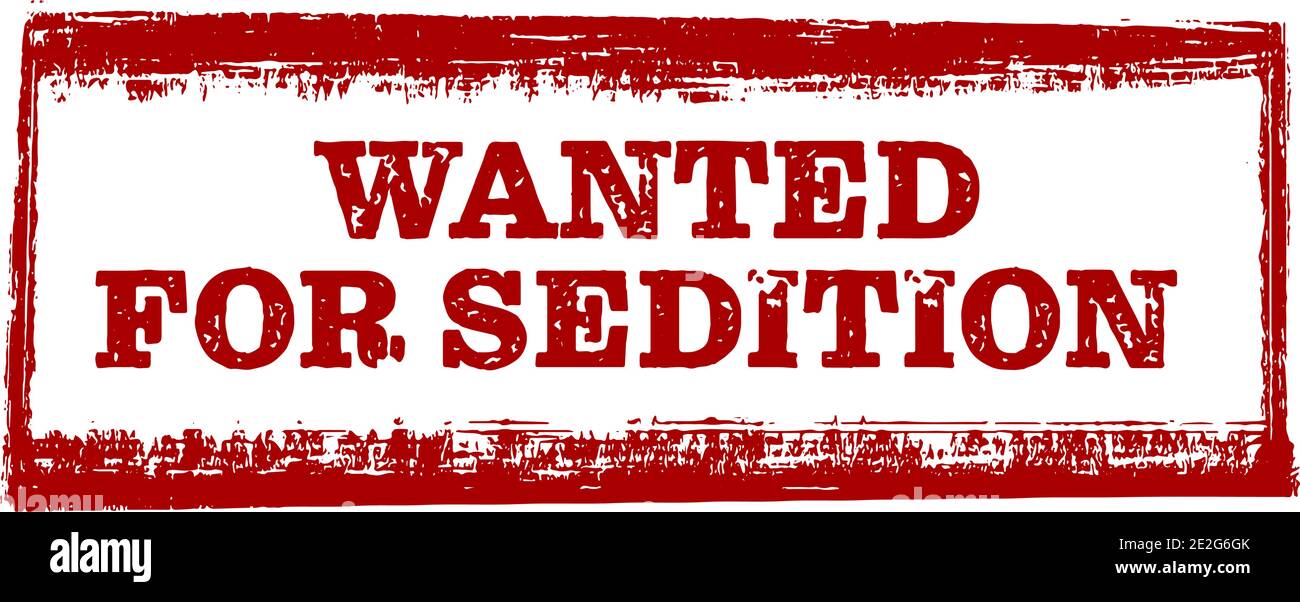 Wanted for Sedition stamp vector illustration Stock Vector
