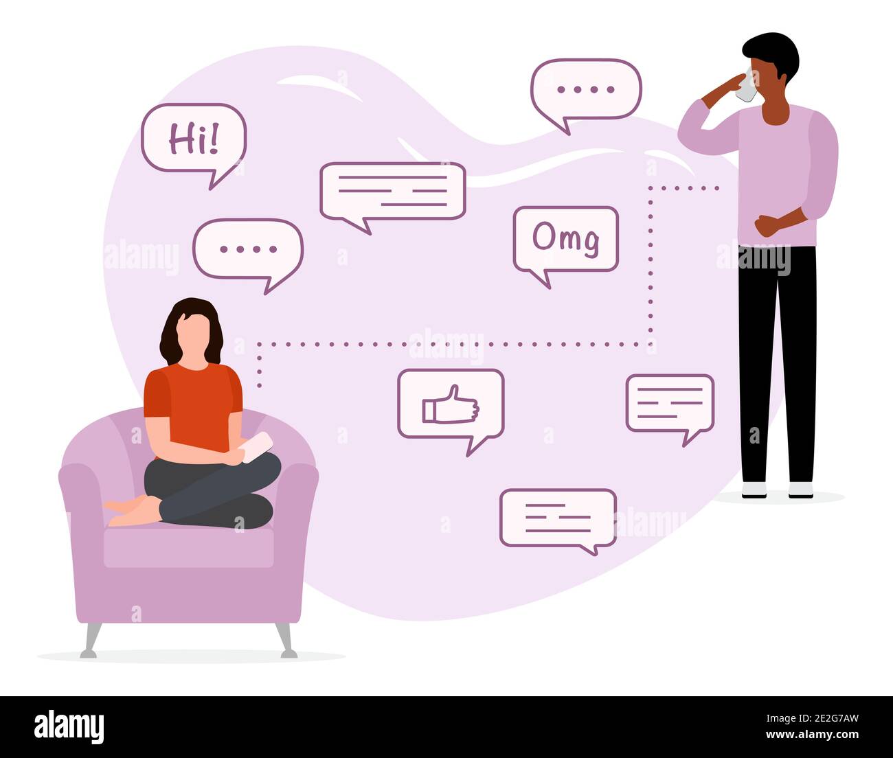 Dialogue enjoy Stock Vector Images - Alamy