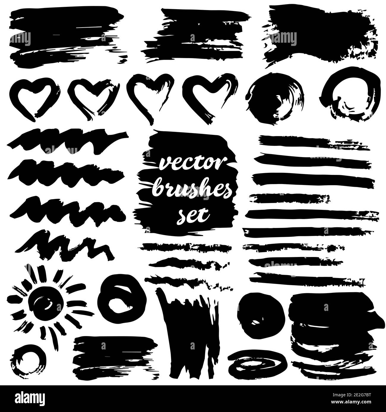 Paint Brush Grungy Black White Acrylic Paint Canvas Stock Photo by  ©vectorfirst 216489676