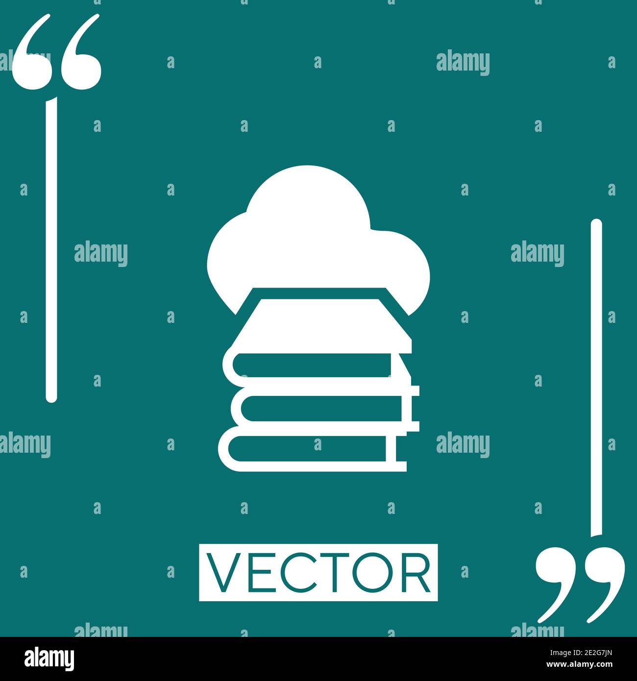 online books study materials for education vector icon Linear icon. Editable stroke line Stock Vector
