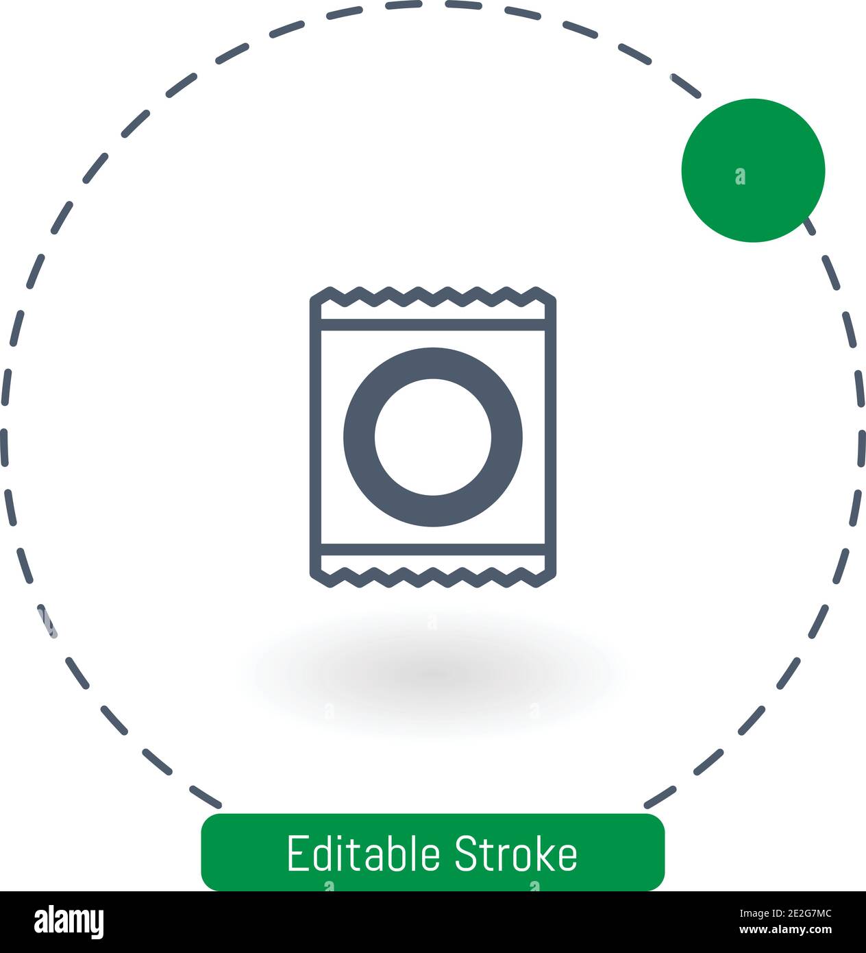 condom vector icon editable stroke outline icons for web and mobile Stock Vector