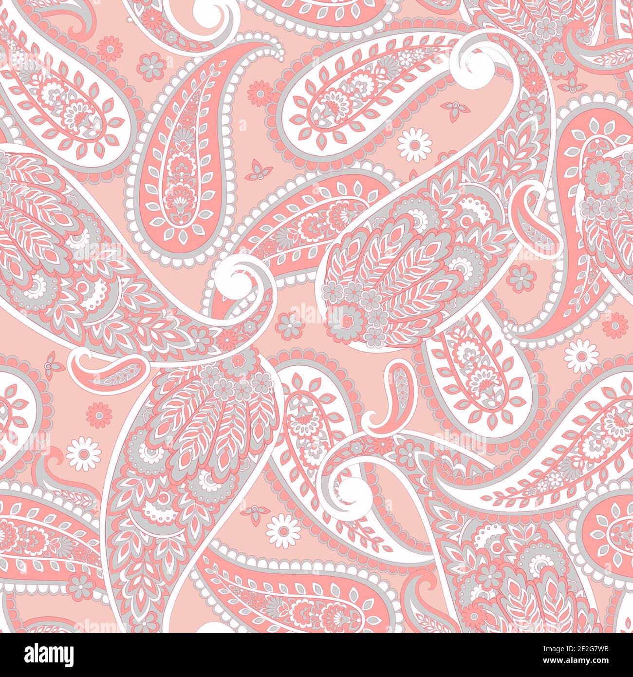 Paisley seamless vector pattern. Vintage background in batik style Stock Vector