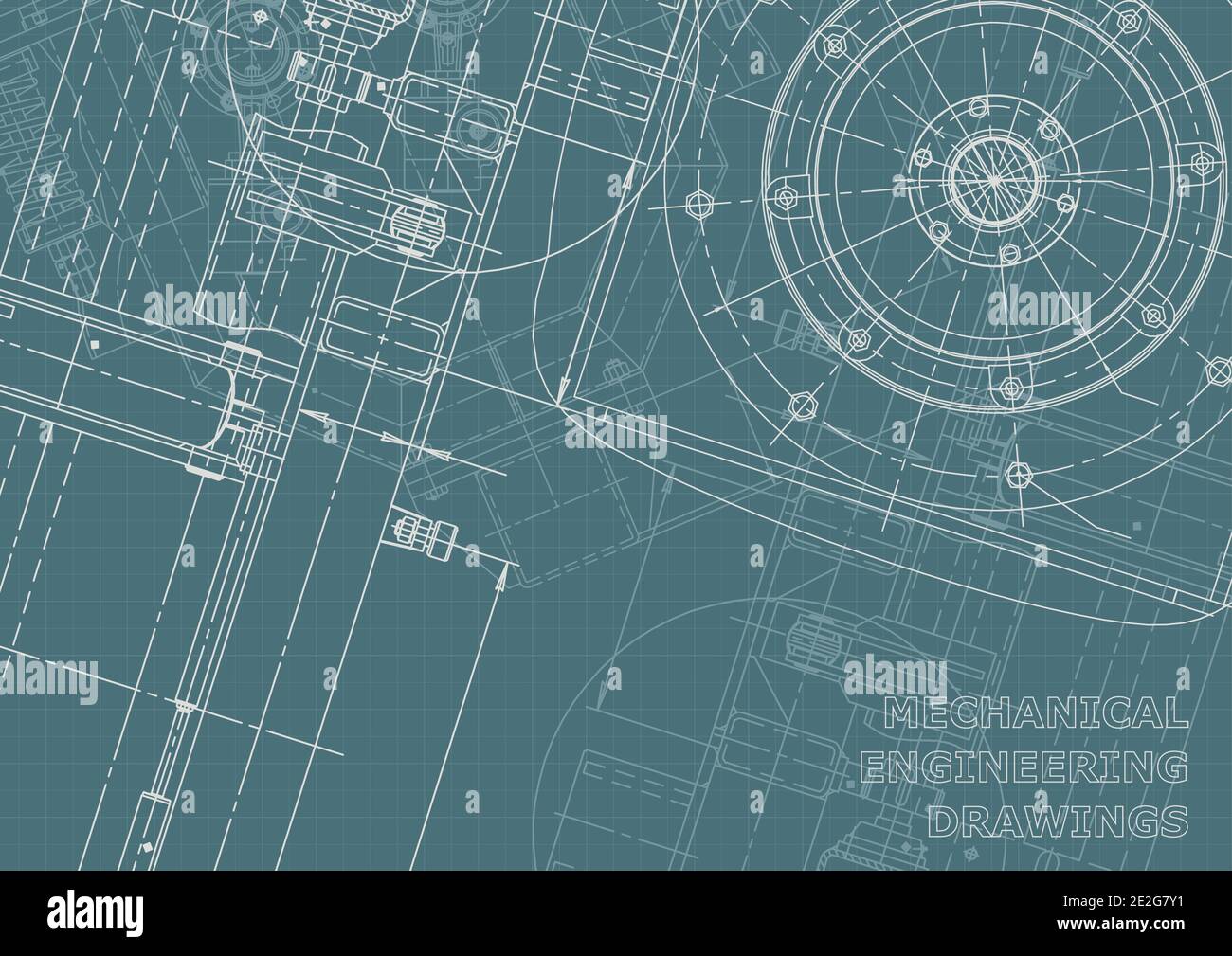 Blueprint. Vector engineering illustration. Corporate Identity Stock Vector