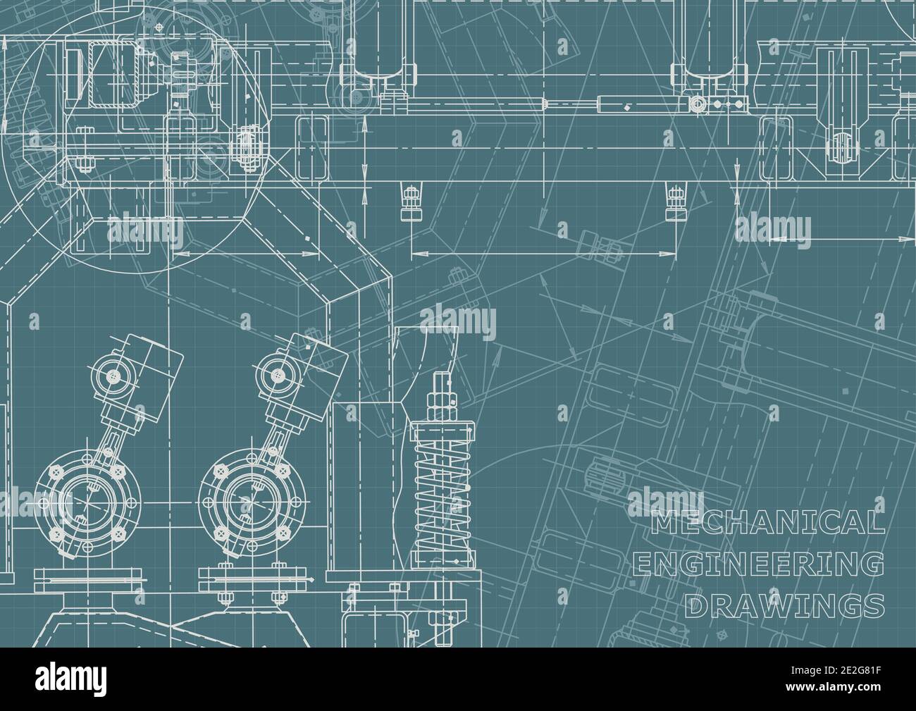 Computer aided design systems. Blueprint. Corporate Identity Stock Vector