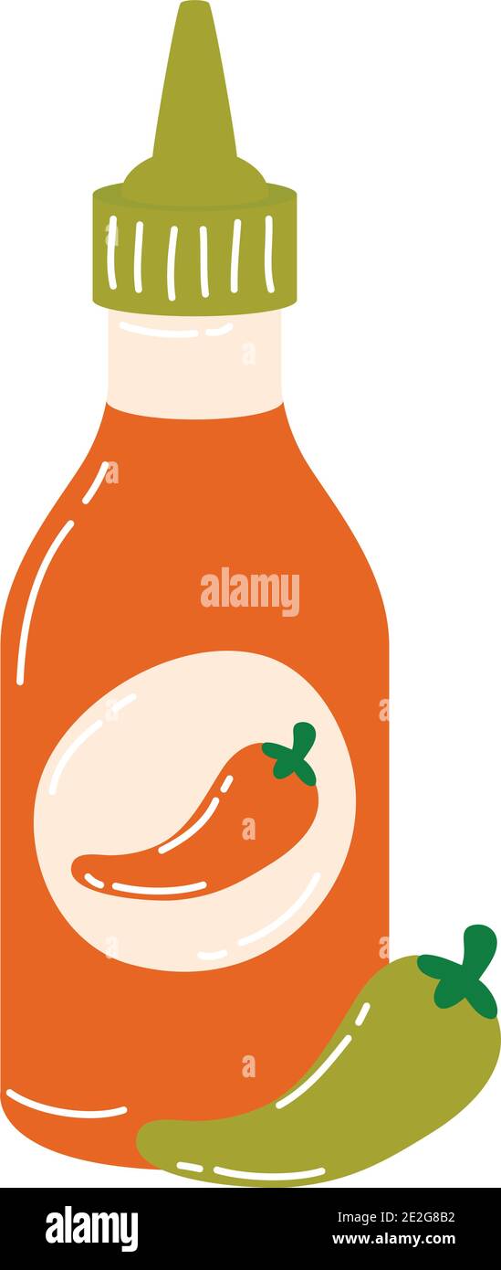 Download Bottle Of Spicy Hot Sauce Stock Vector Images Alamy