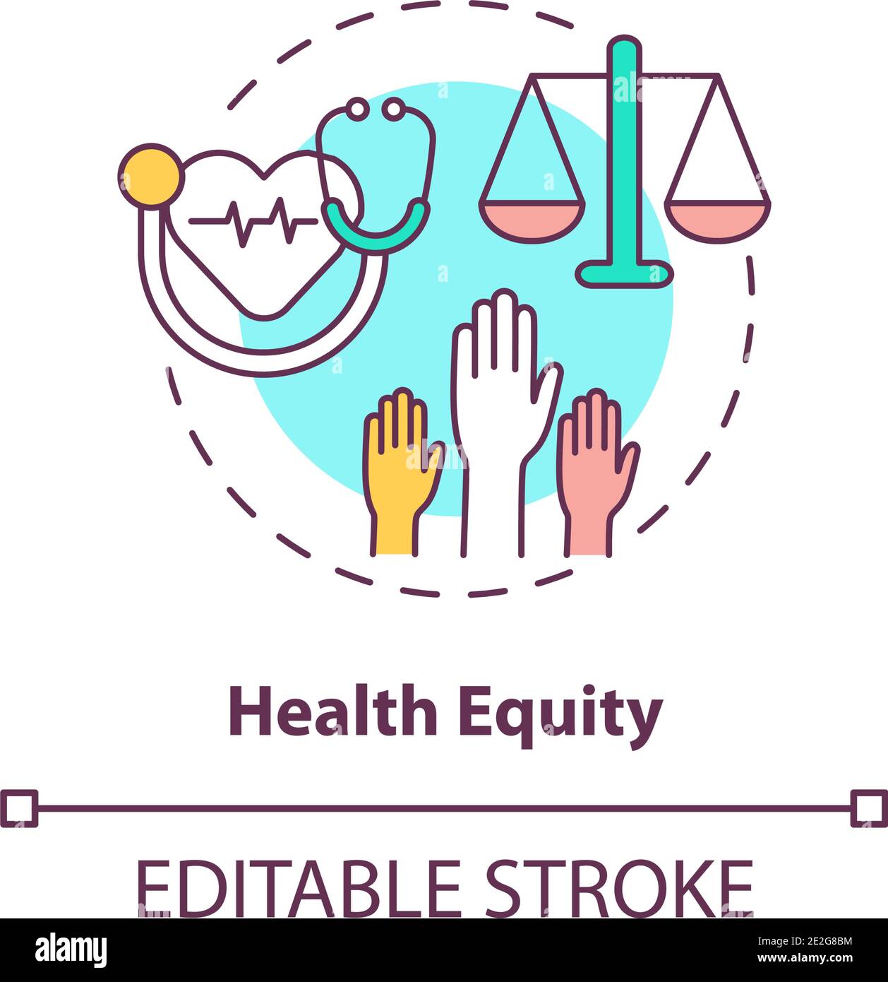 Health equity concept icon Stock Vector Image & Art Alamy