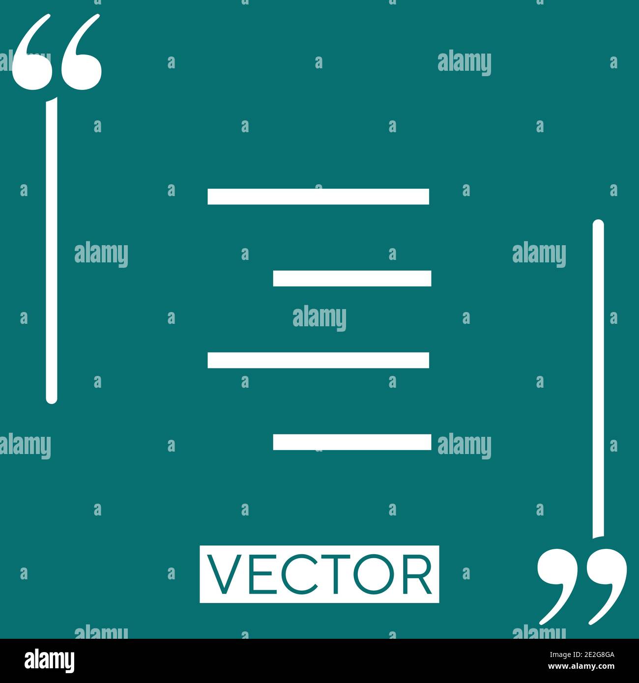 align right vector icon Linear icon. Editable stroke line Stock Vector