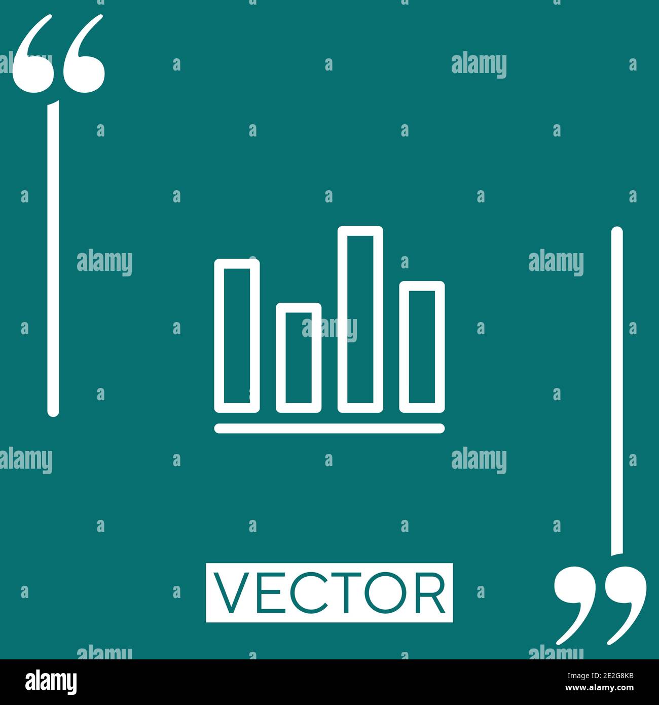 stats vector icon Linear icon. Editable stroke line Stock Vector