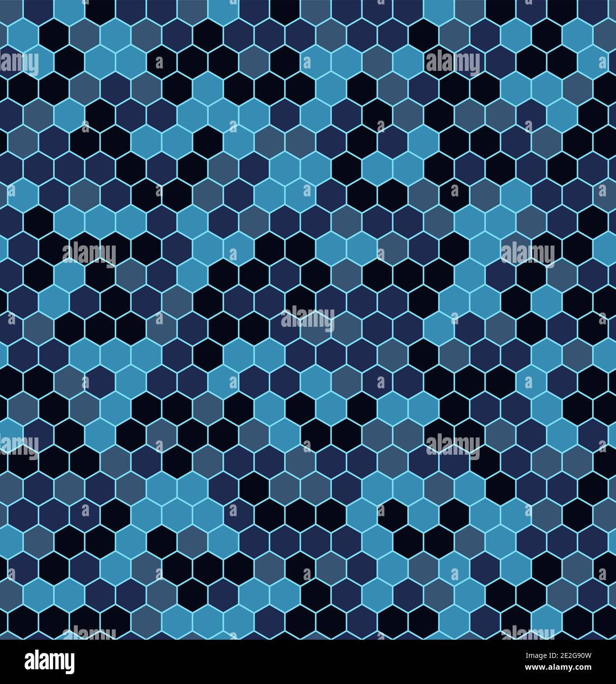 Hexagon Urban Camouflage seamless patterns Stock Vector