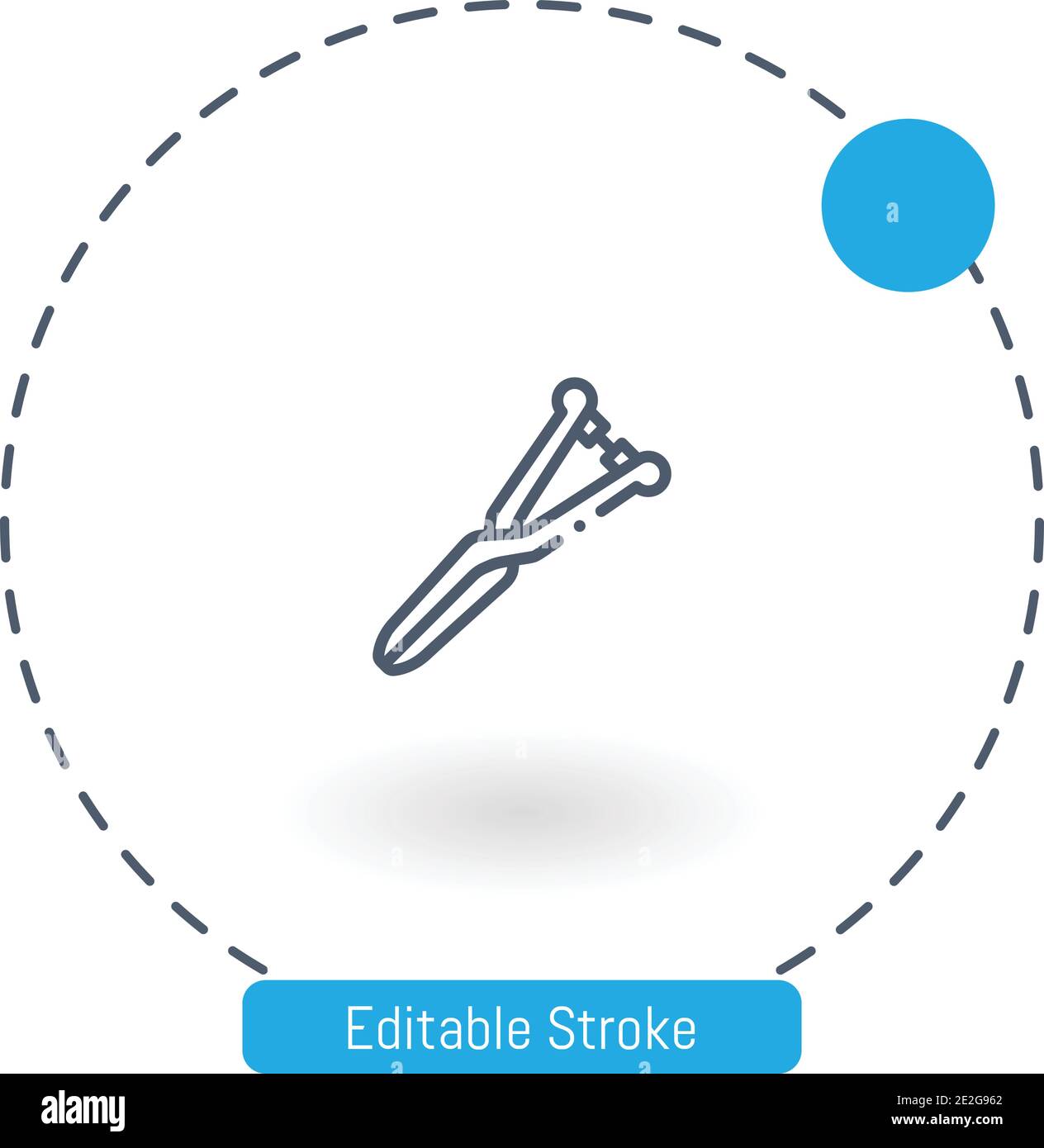 surgery tools vector icon editable stroke outline icons for web and mobile Stock Vector