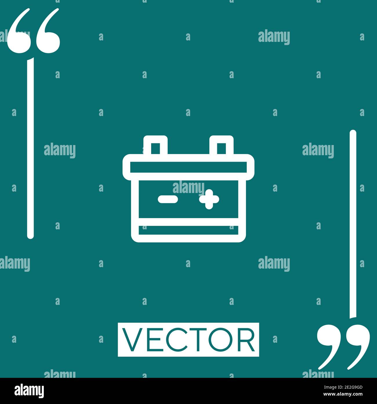 battery vector icon Linear icon. Editable stroked line Stock Vector