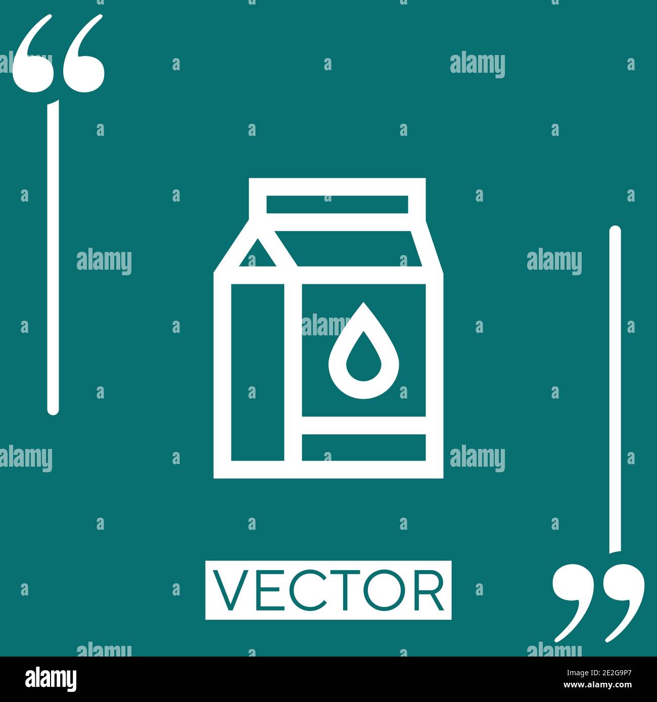 milk vector icon Linear icon. Editable stroked line Stock Vector