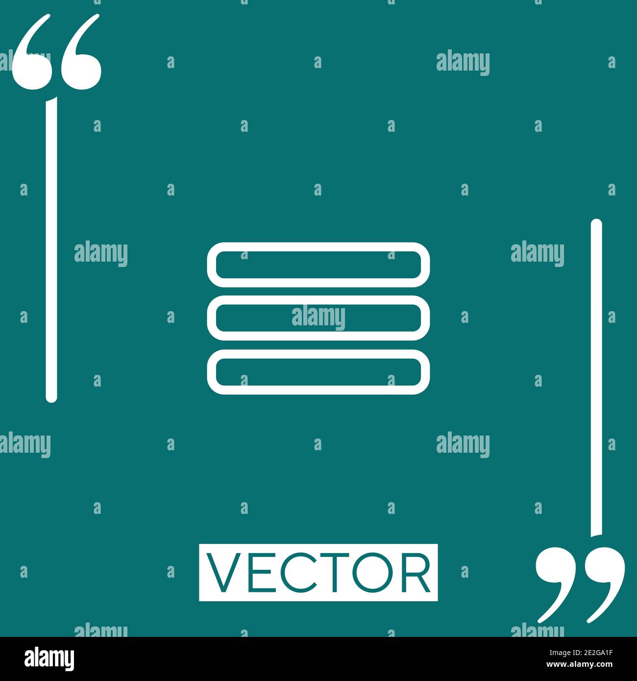 menu rectangles vector icon Linear icon. Editable stroke line Stock Vector