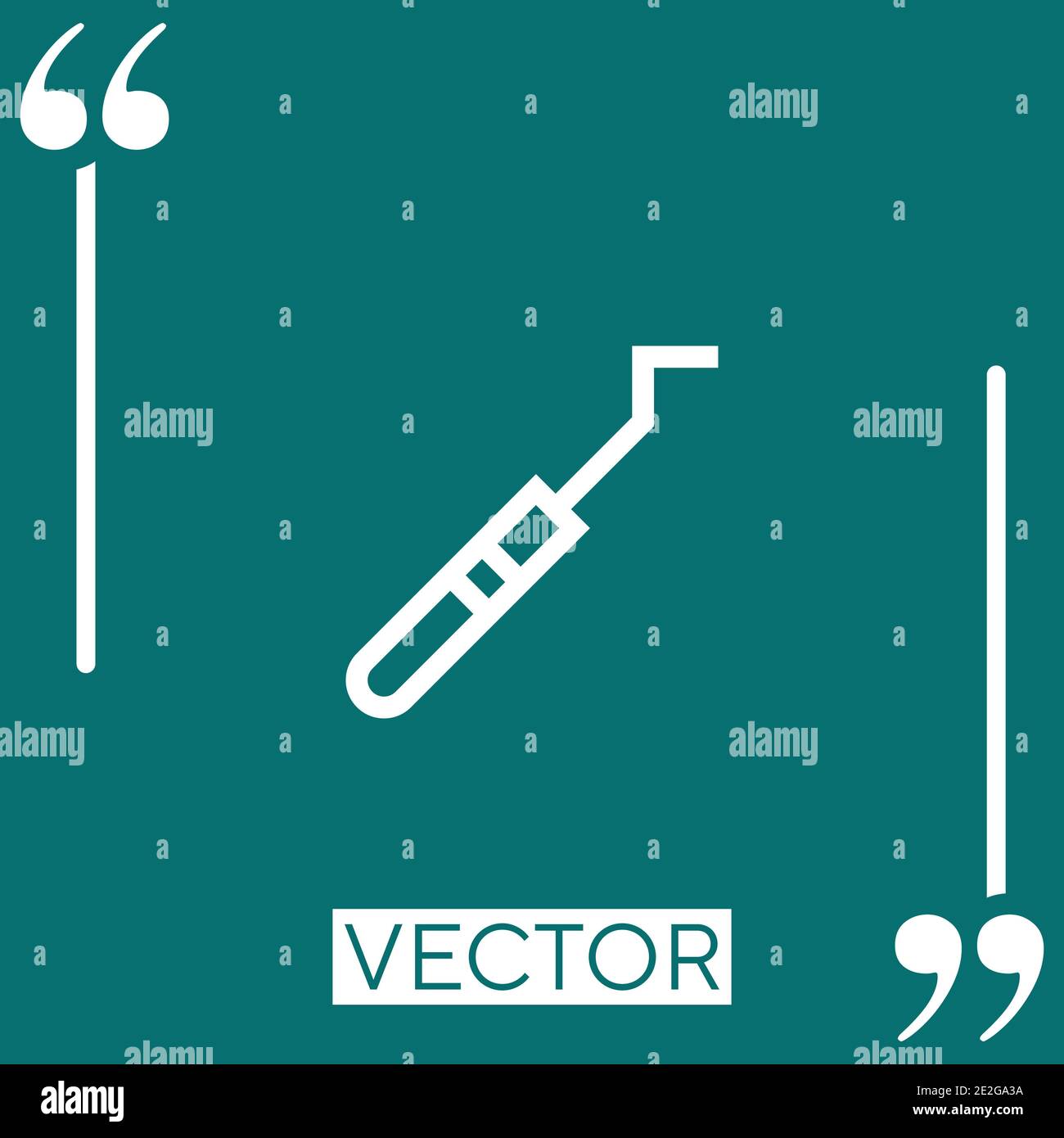 periodontal scaler vector icon Linear icon. Editable stroke line Stock ...