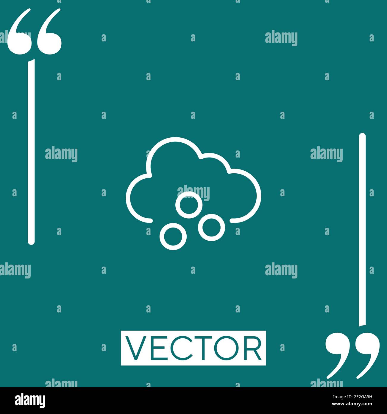 hail vector icon Linear icon. Editable stroked line Stock Vector