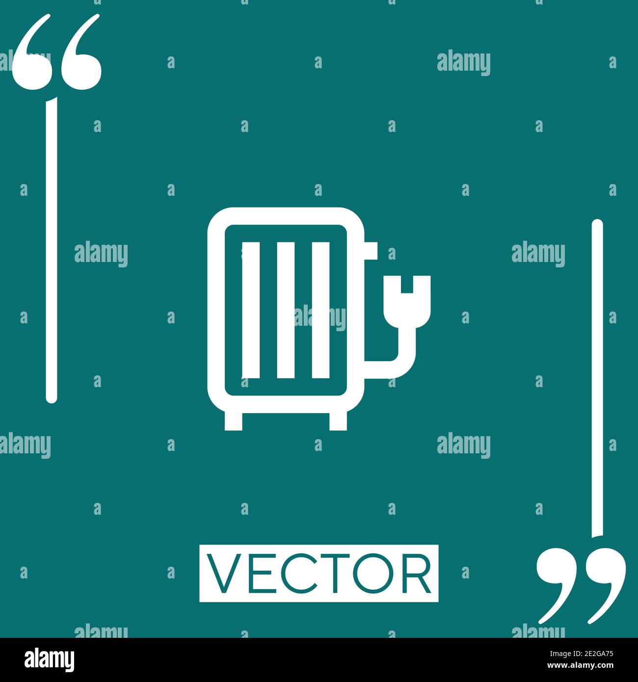 heating vector icon Linear icon. Editable stroke line Stock Vector ...