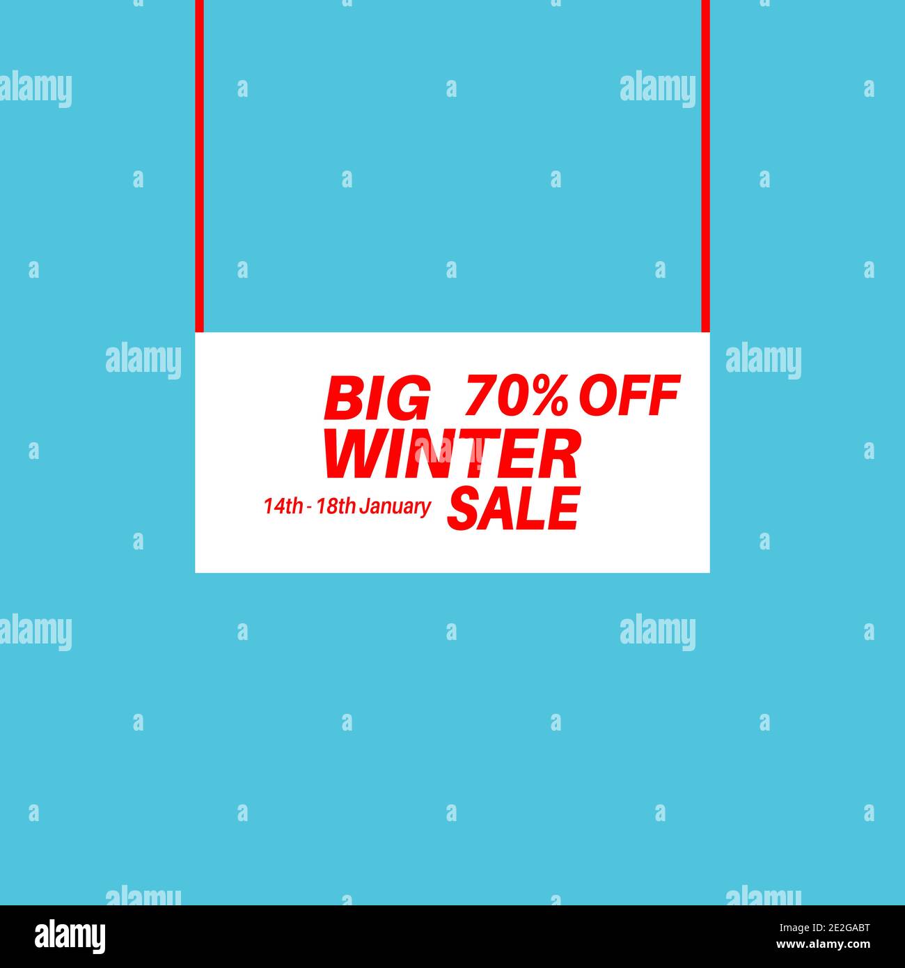 Winter sale poster and banner design. Stock Vector