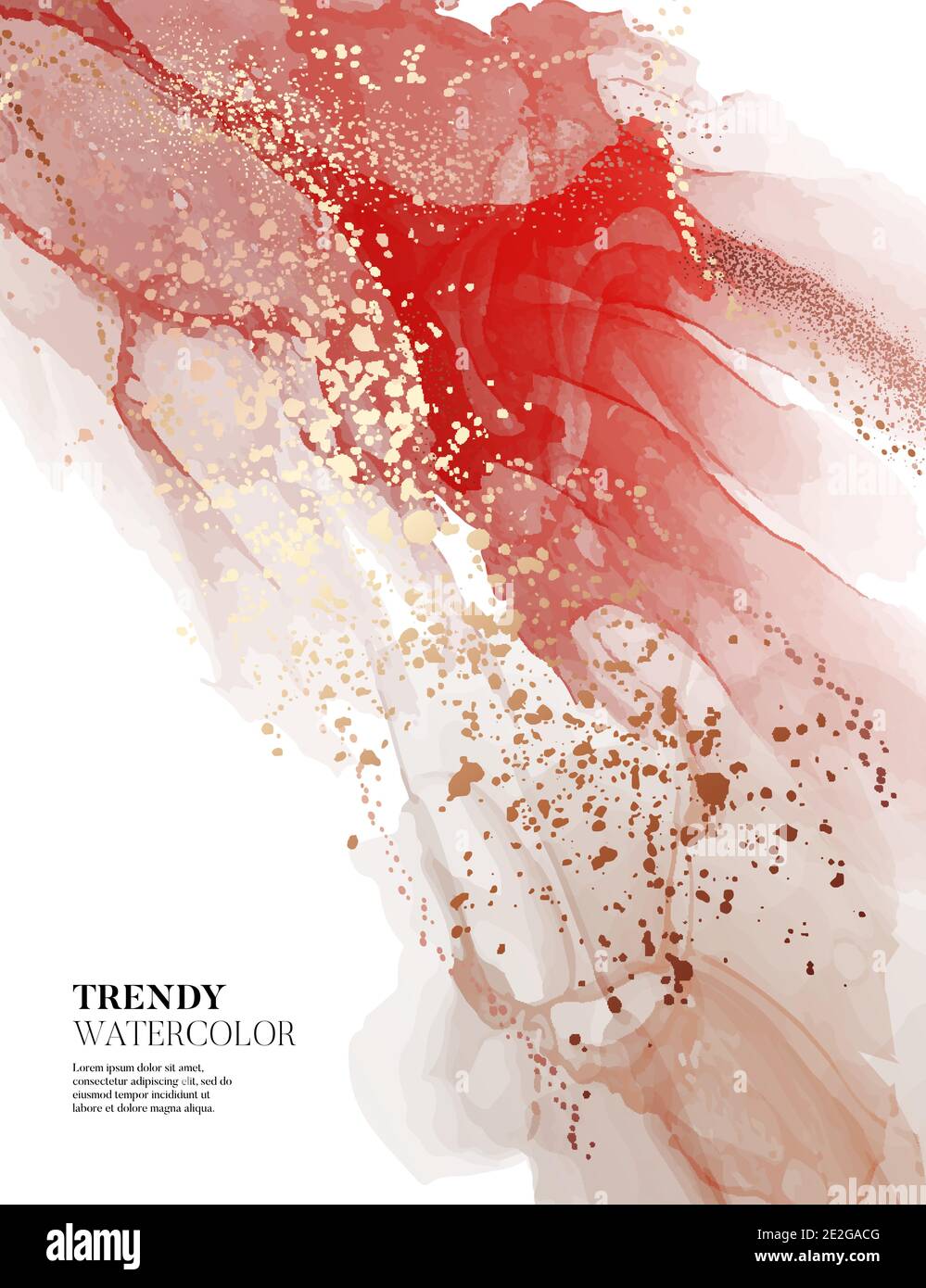 Abstract one line art tropical minimalistic watercolor shapes with