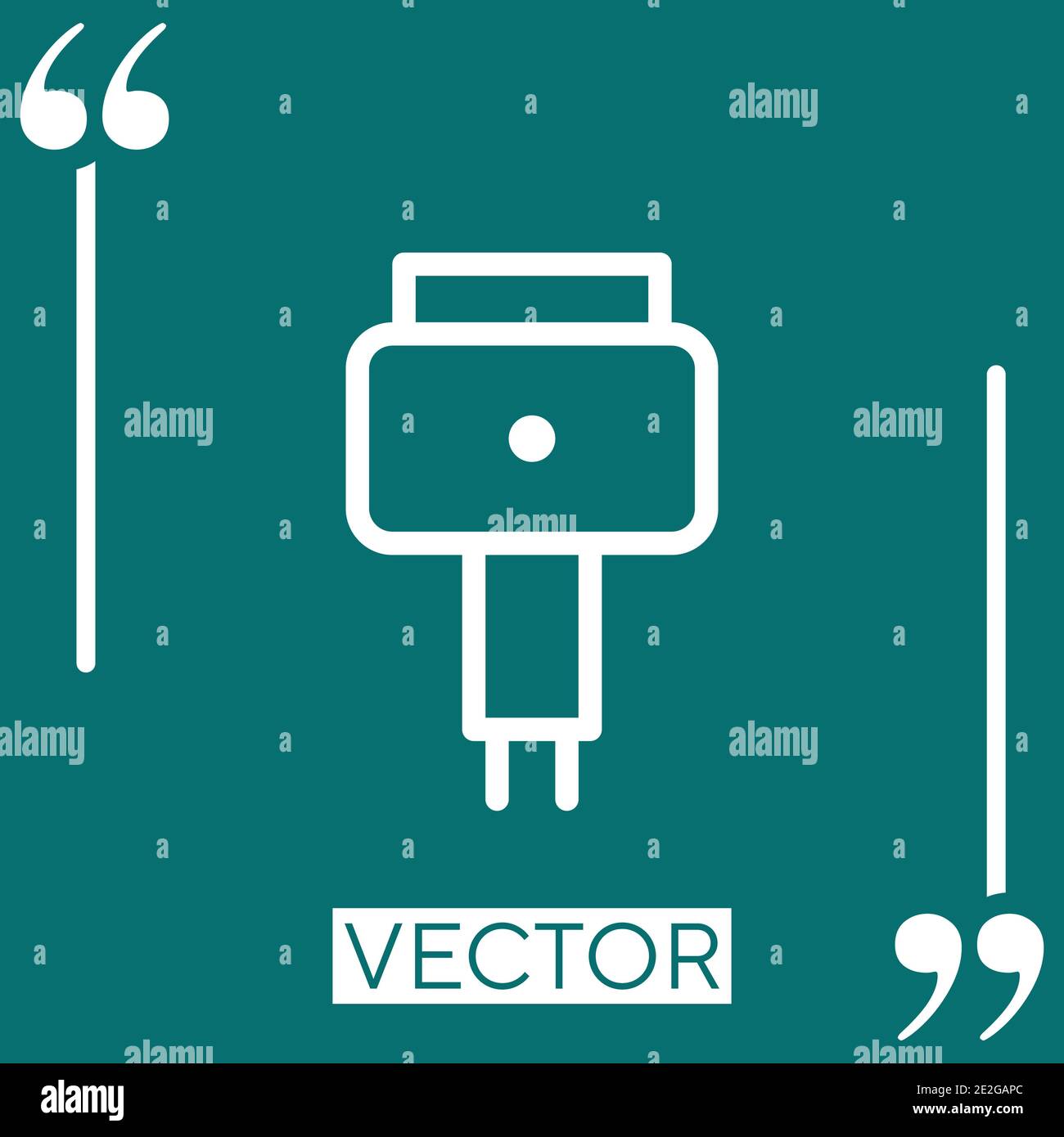 magsafe vector icon Linear icon. Editable stroke line Stock Vector