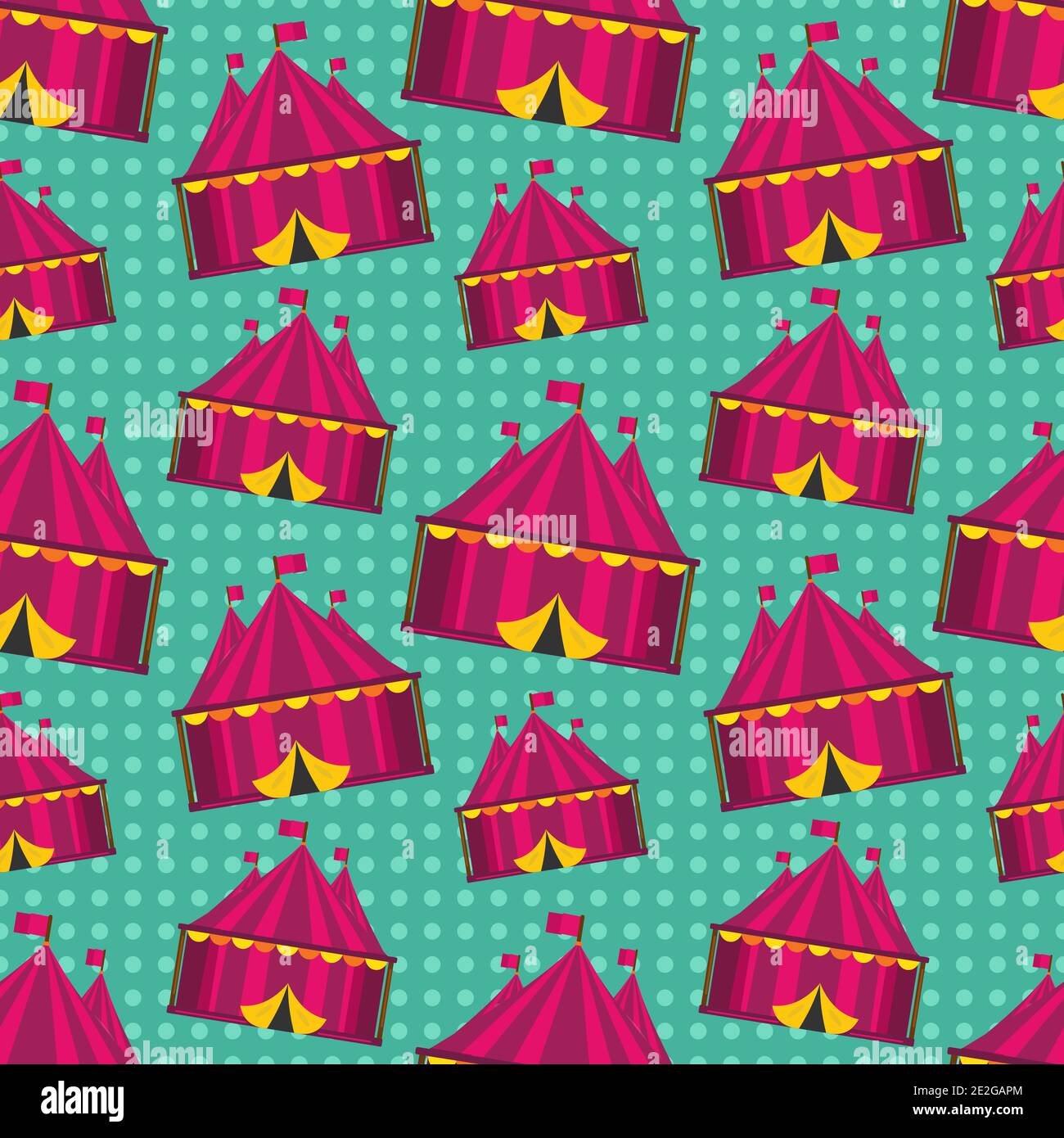 circus tent seamless pattern vector illustration Stock Vector