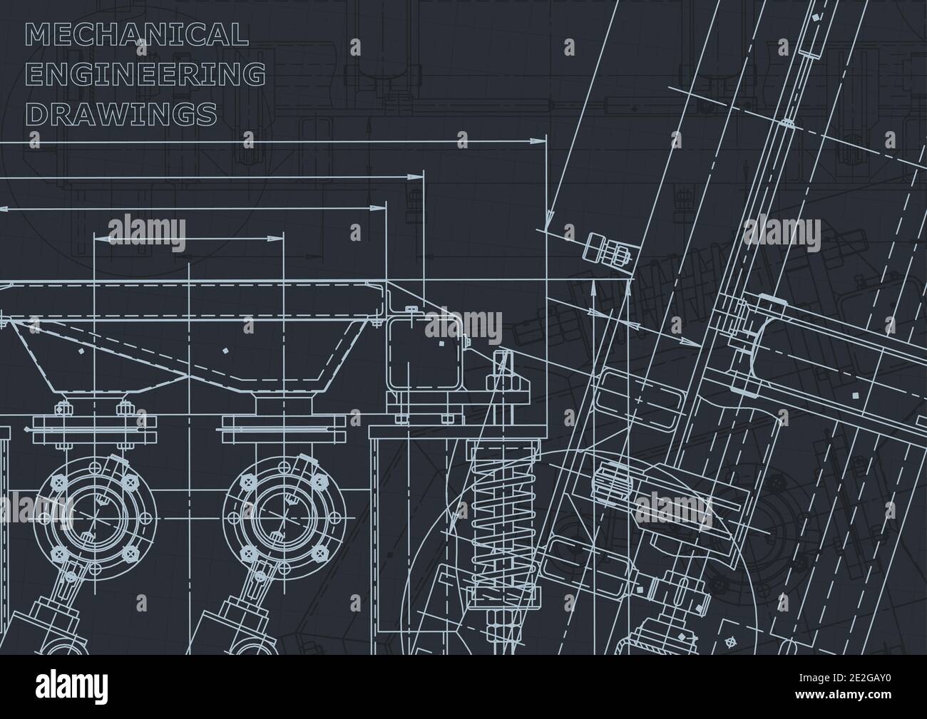 Blueprint. Vector illustration. Computer aided design system. Corporate Identity Stock Vector