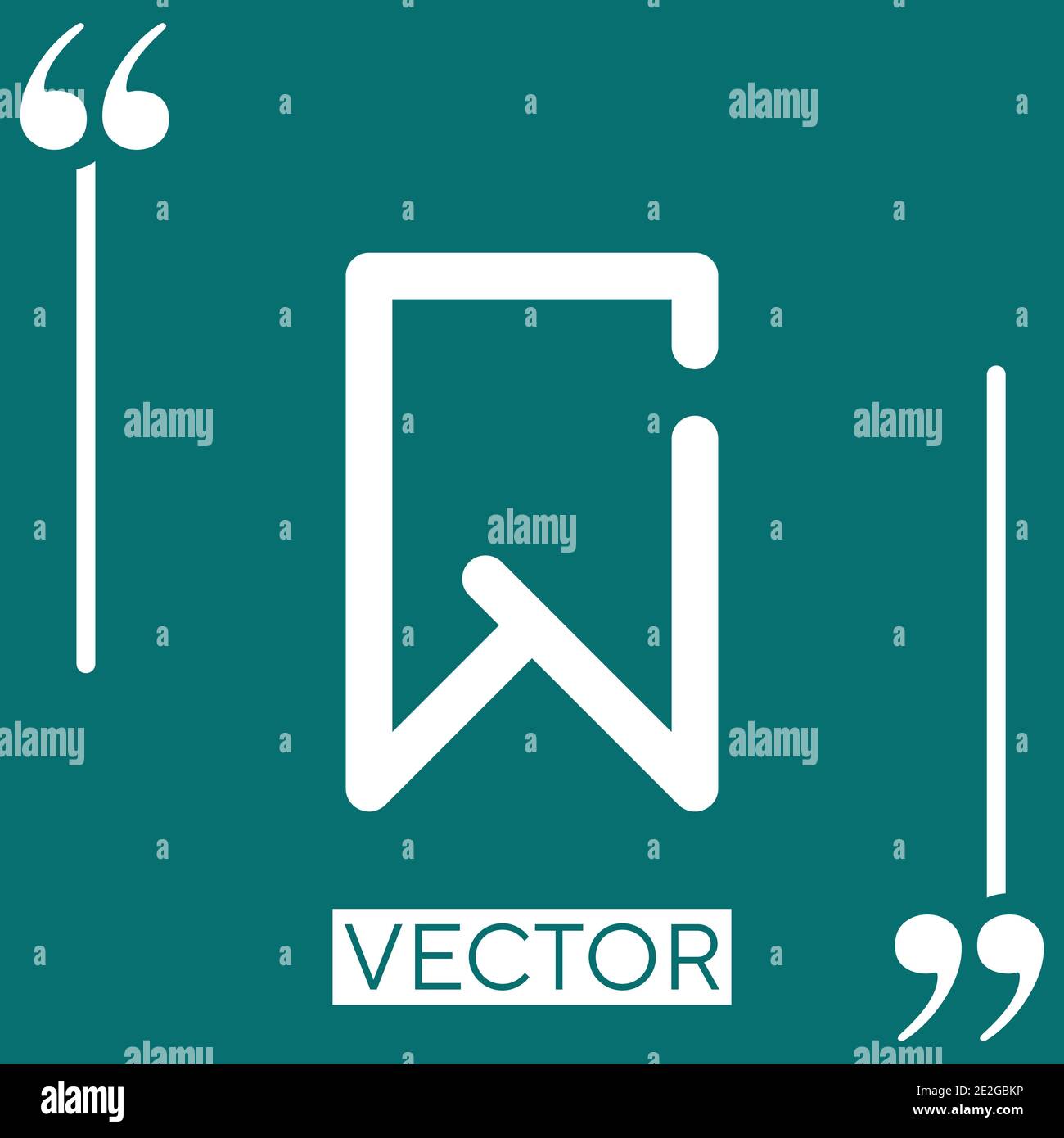 bookmark vector icon Linear icon. Editable stroke line Stock Vector