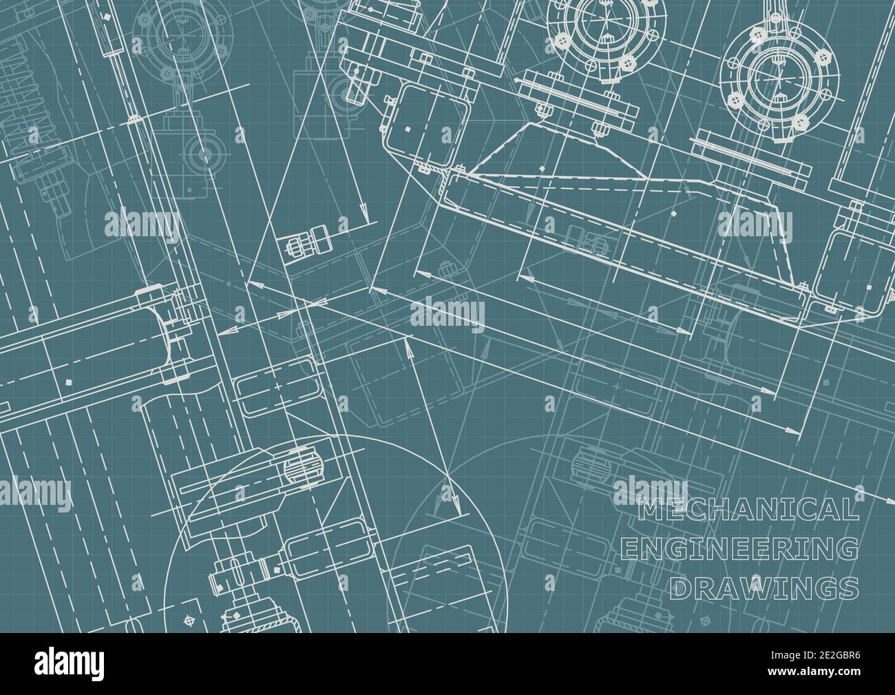 Corporate Identity. Vector engineering drawings. Mechanical instrument making. Technical abstract backgrounds. Technical Stock Vector