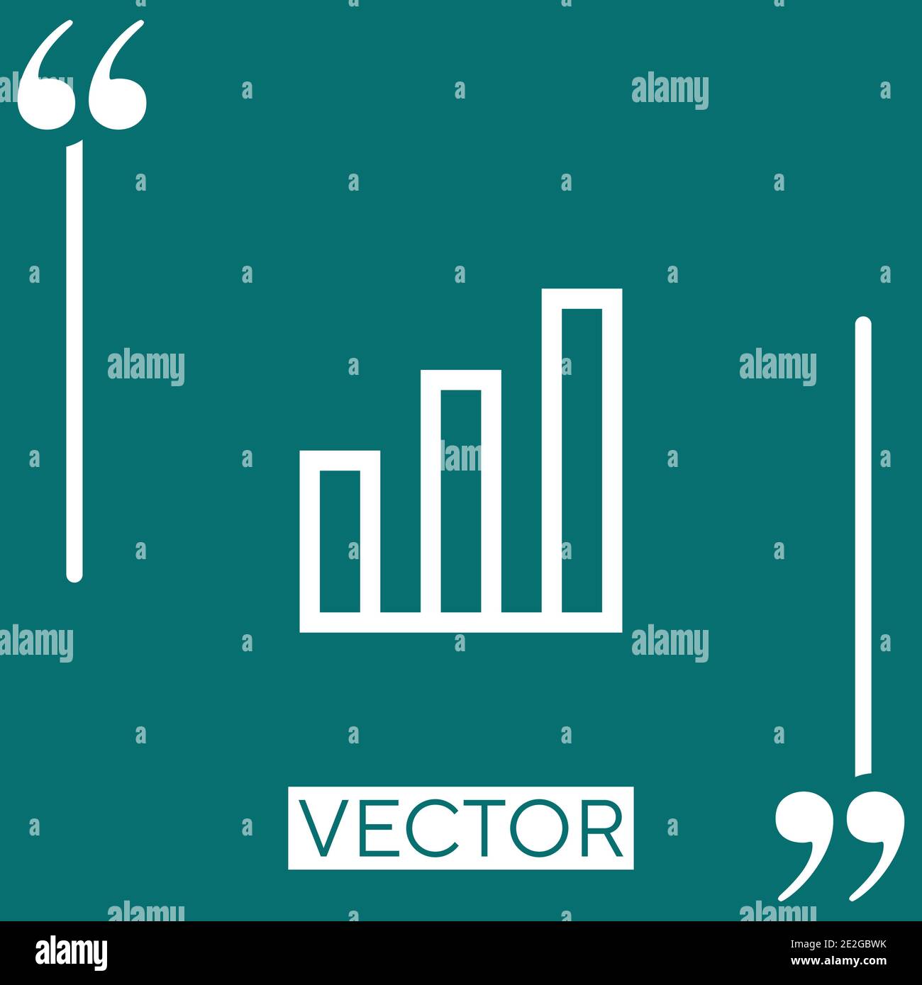 bar chart vector icon Linear icon. Editable stroke line Stock Vector ...