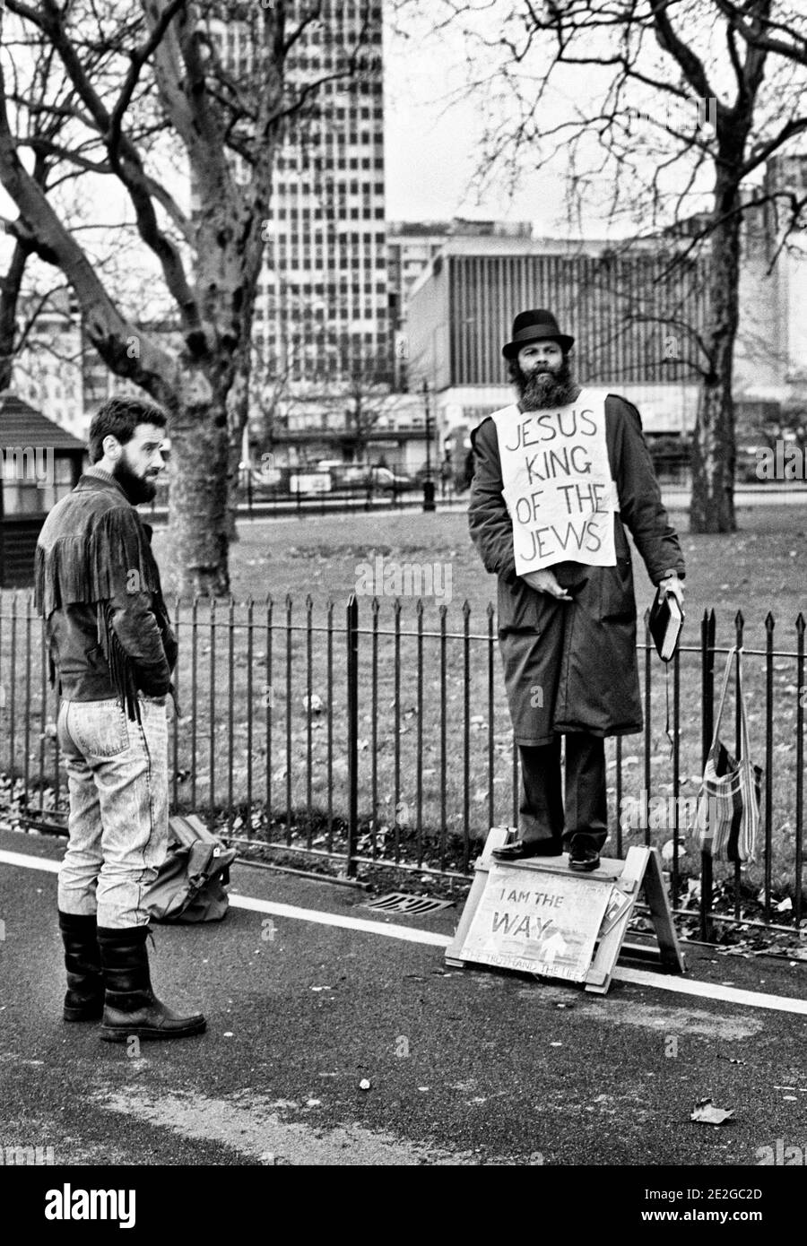 Preachers at Speakers Corner, Hyde Park, London 1986 Stock Photo Alamy