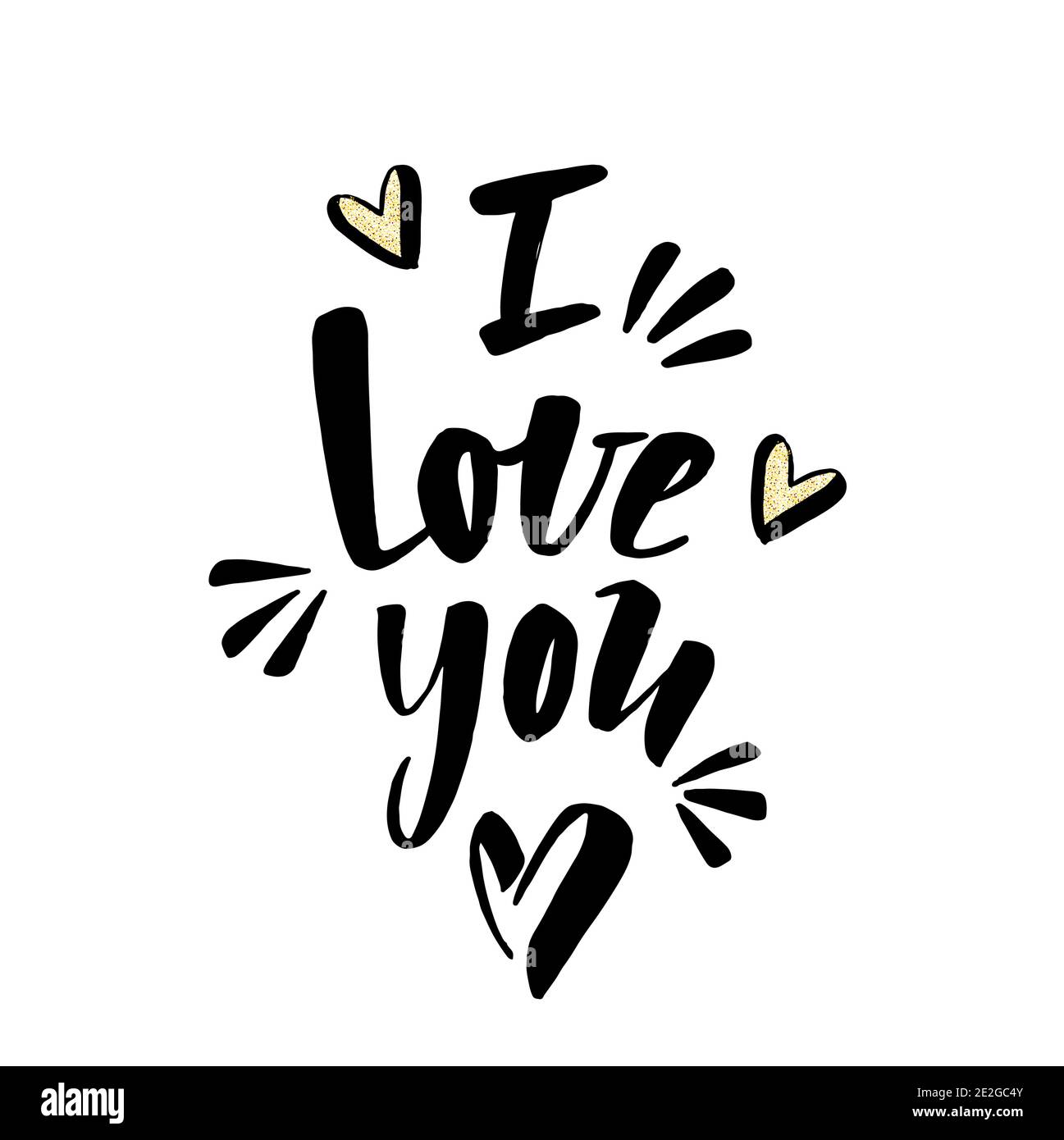 I love you lettering Stock Vector