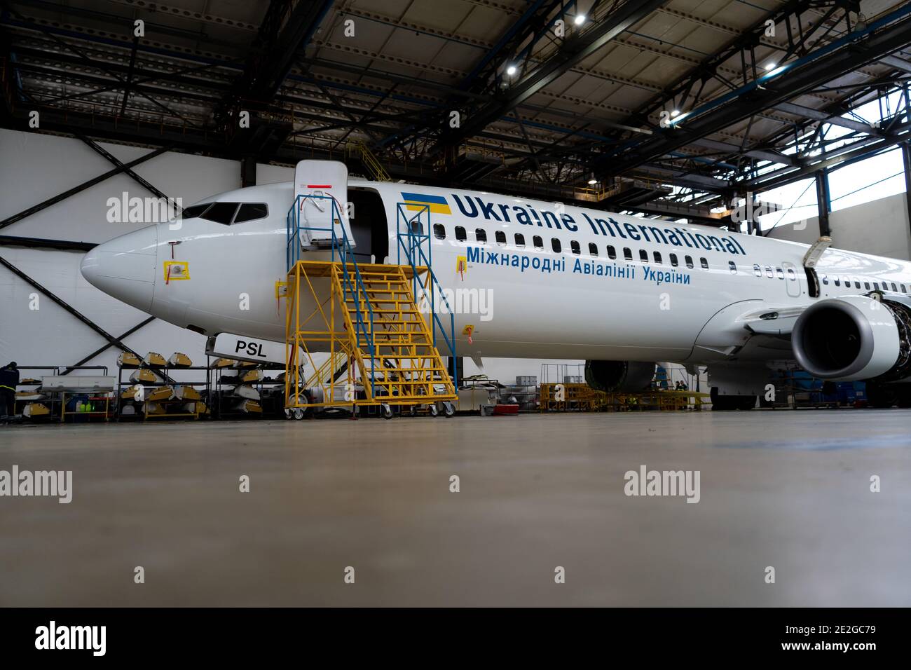 Ukraine, Kyiv - November 25, 2020: Plane Boeing 737-90ER UR-PSL in ...
