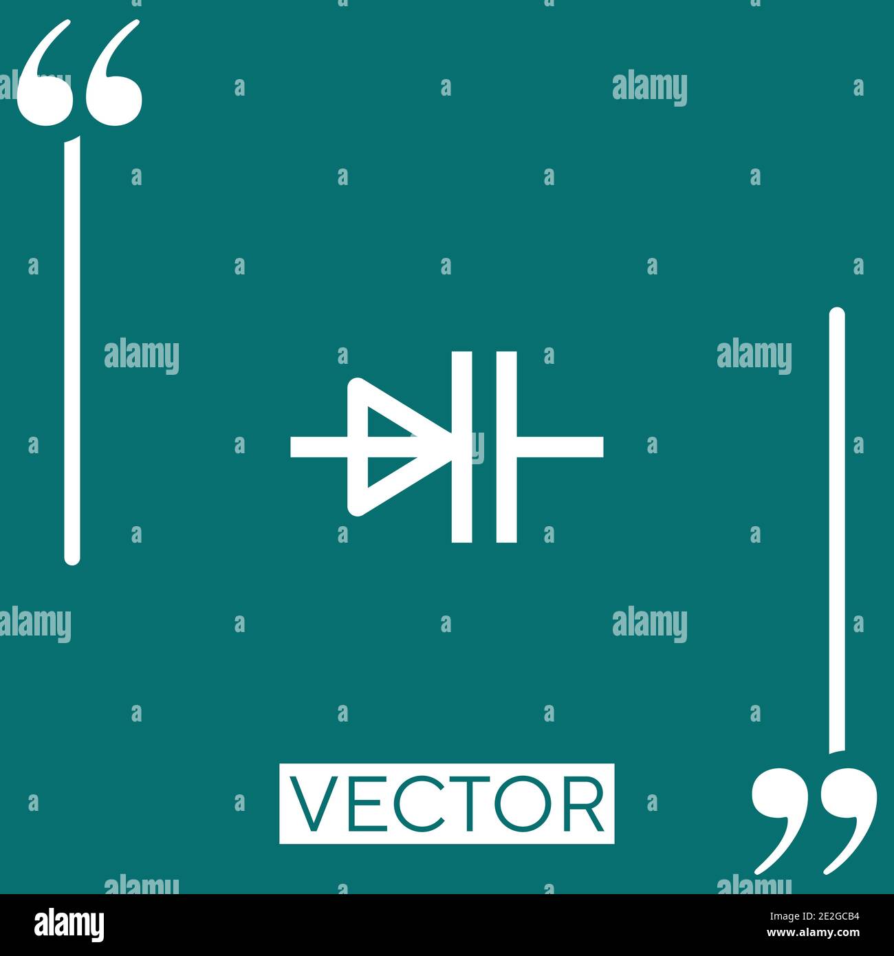 diode vector icon Linear icon. Editable stroke line Stock Vector