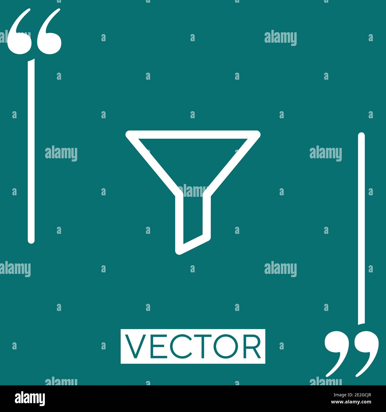 filter vector icon Linear icon. Editable stroke line Stock Vector