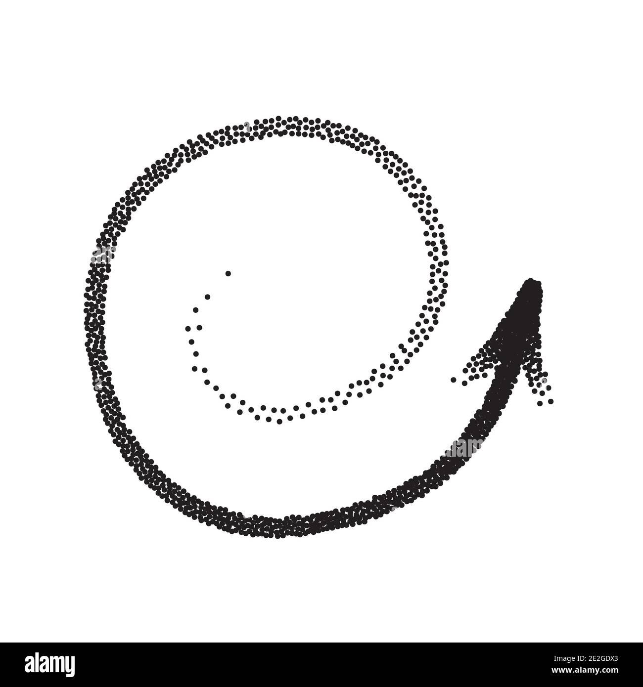 Handdrawn stipple arrow vector in sketch style isolated on white background. Arrows pencil vector illustration. Stock Vector