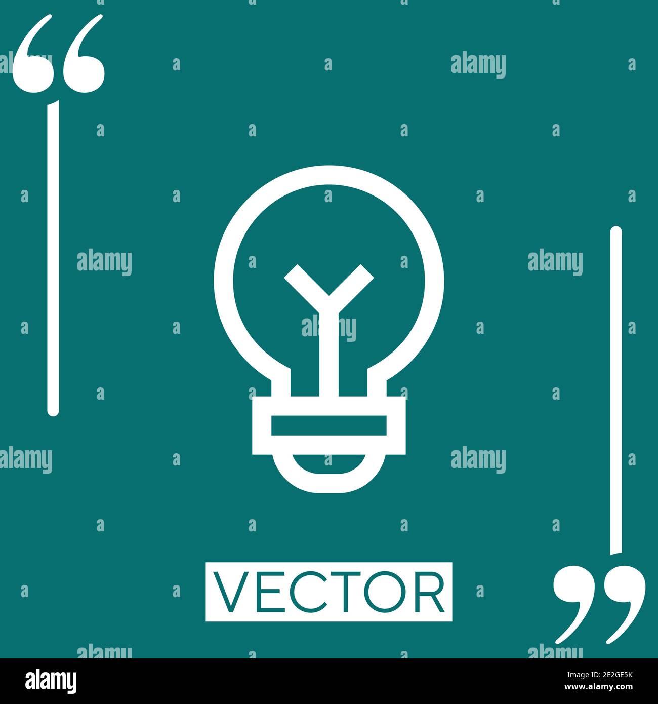 lightbulb vector icon Linear icon. Editable stroke line Stock Vector ...
