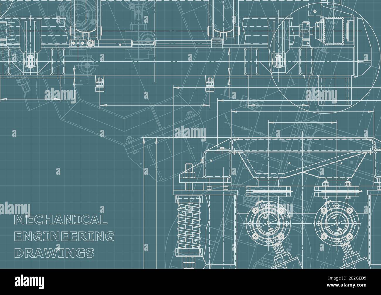 Technical abstract background. Vector drawing. Mechanical instrument making. Corporate Identity Stock Vector