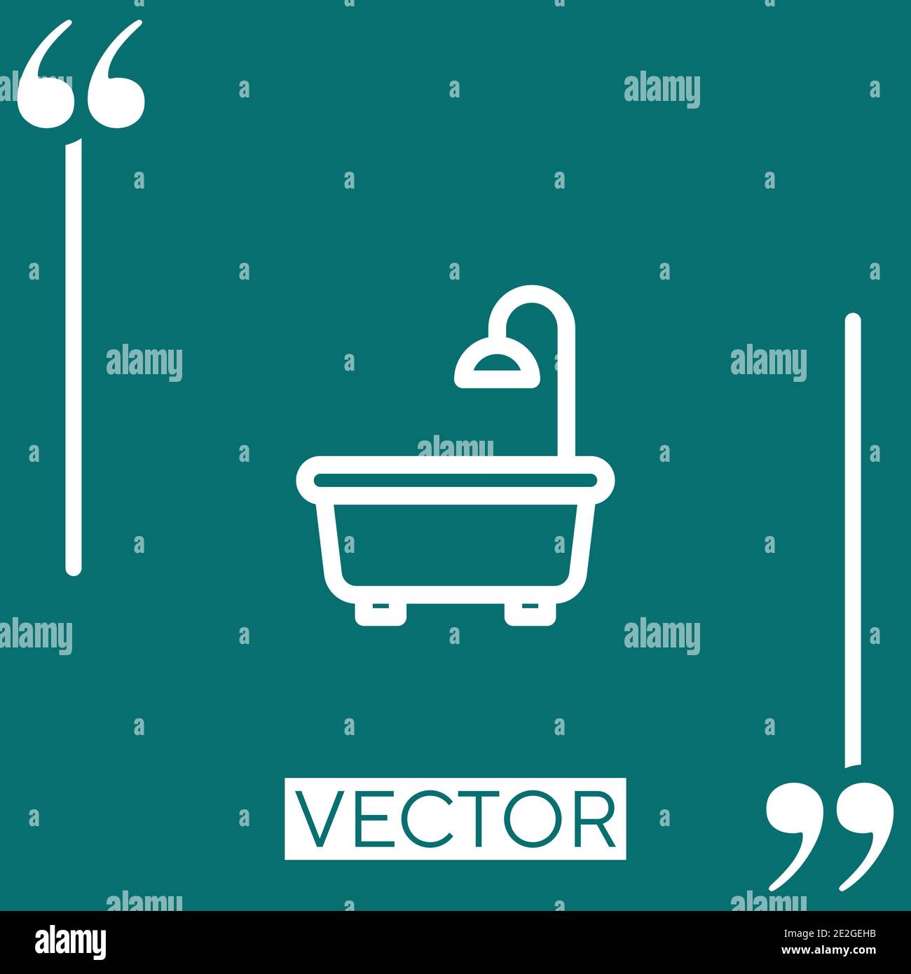 bathtub vector icon Linear icon. Editable stroked line Stock Vector ...
