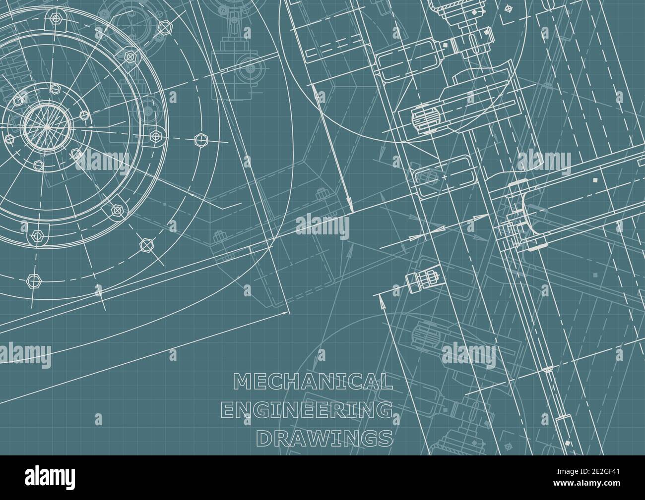 Technical Drawing Header Image Corporate Identity. Cover, flyer, banner, background. Instrument-making ...