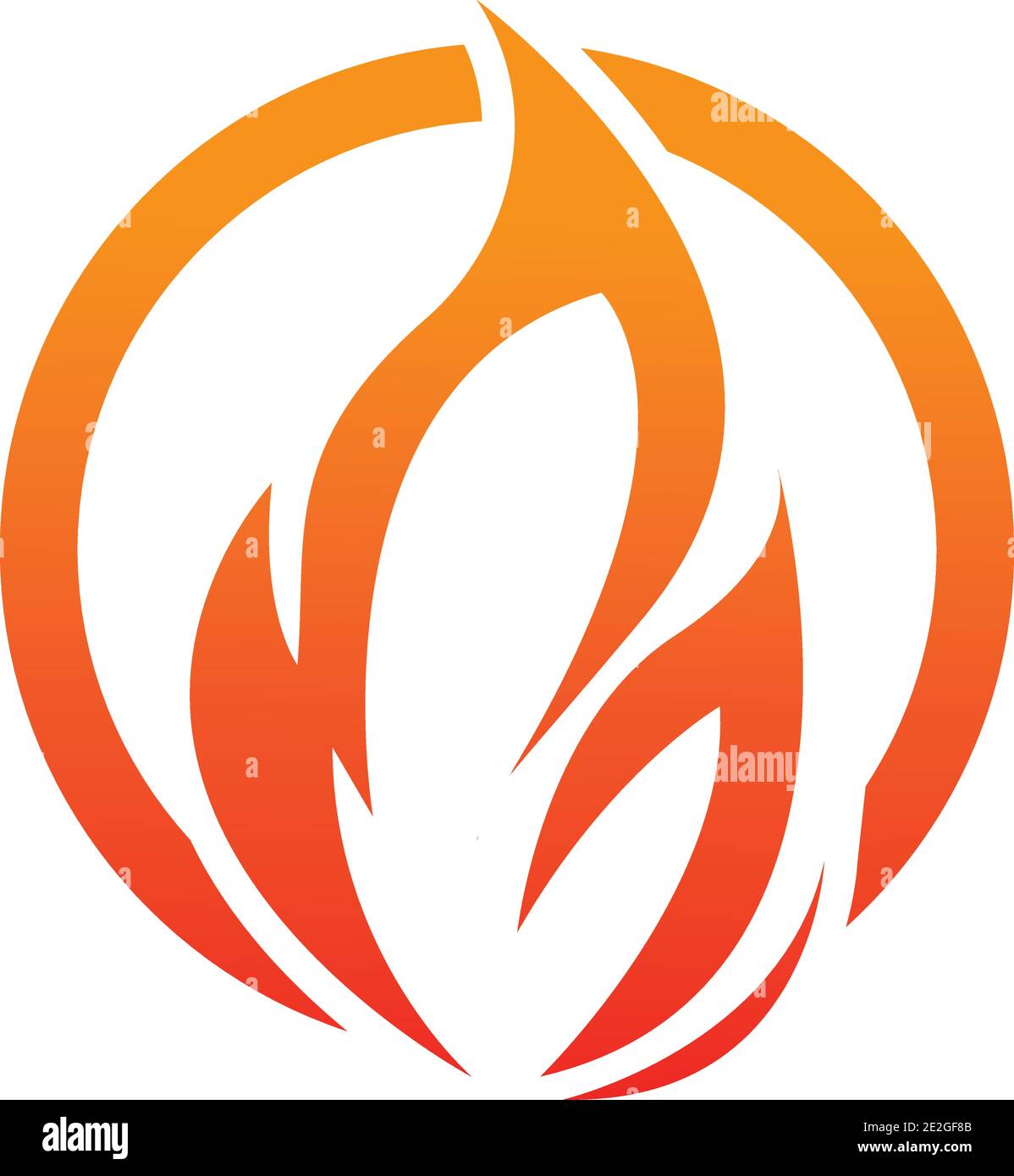 Fire with flame and flame Logo - Vector Stock Vector
