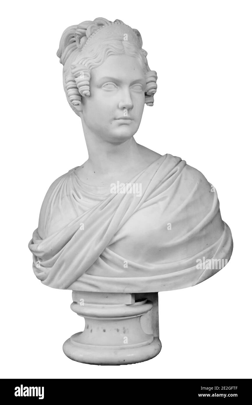 Bust sculpture head girl marble Cut Out Stock Images & Pictures Alamy