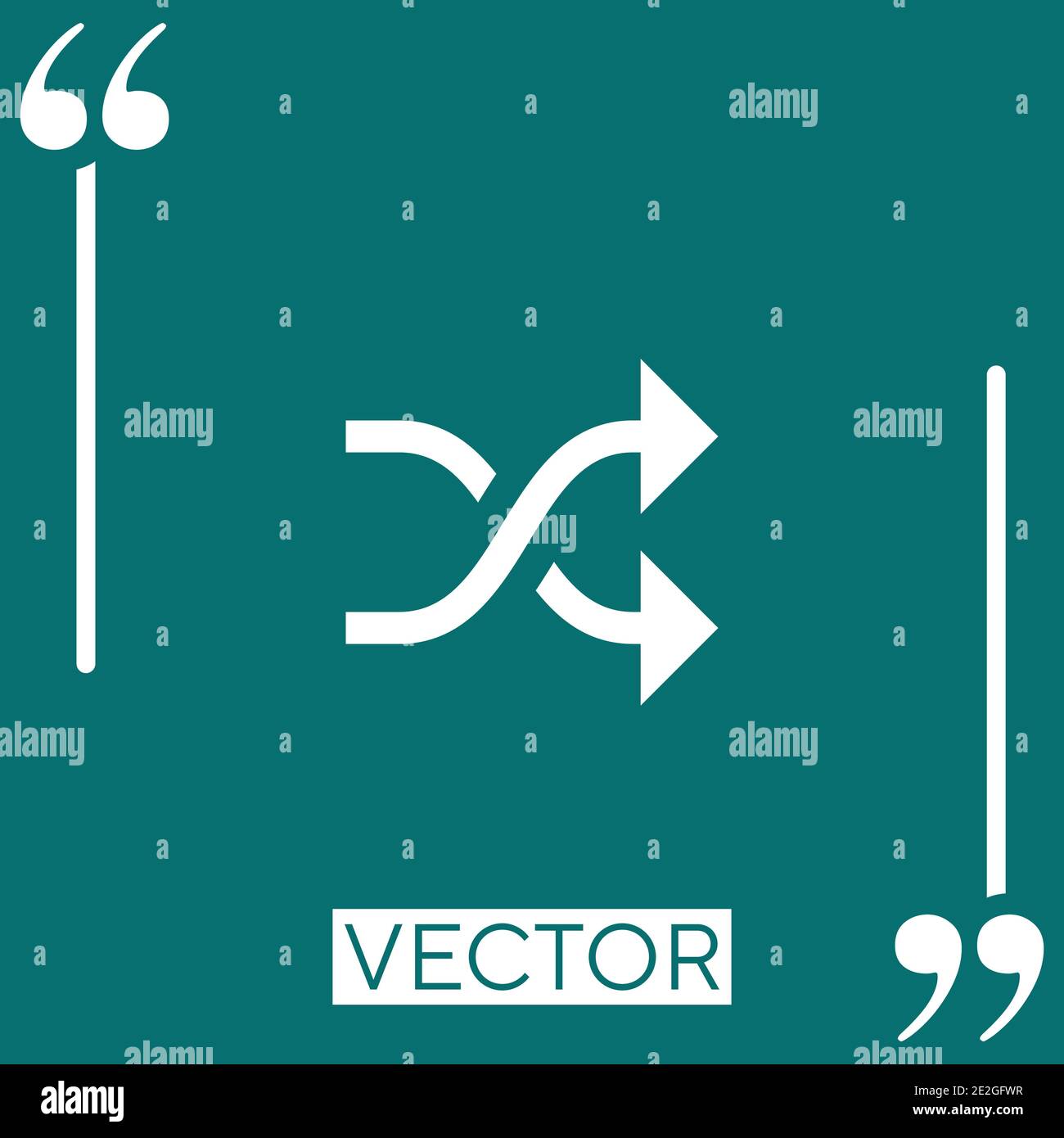shuffle vector icon Linear icon. Editable stroke line Stock Vector