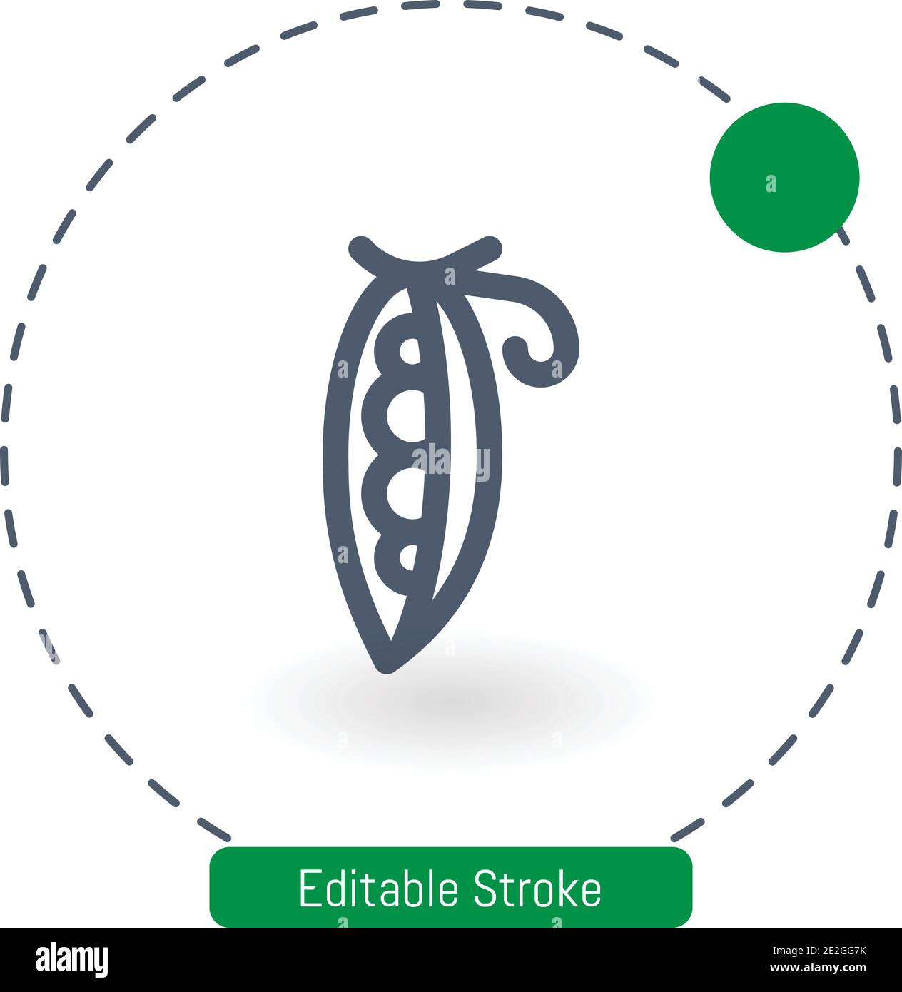 peas vector icon editable stroke outline icons for web and mobile Stock Vector