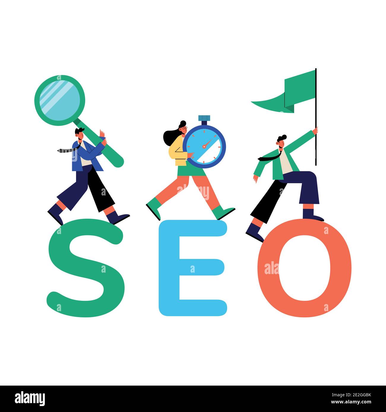 Seo and people with icons design, Digital marketing ecommerce and ...